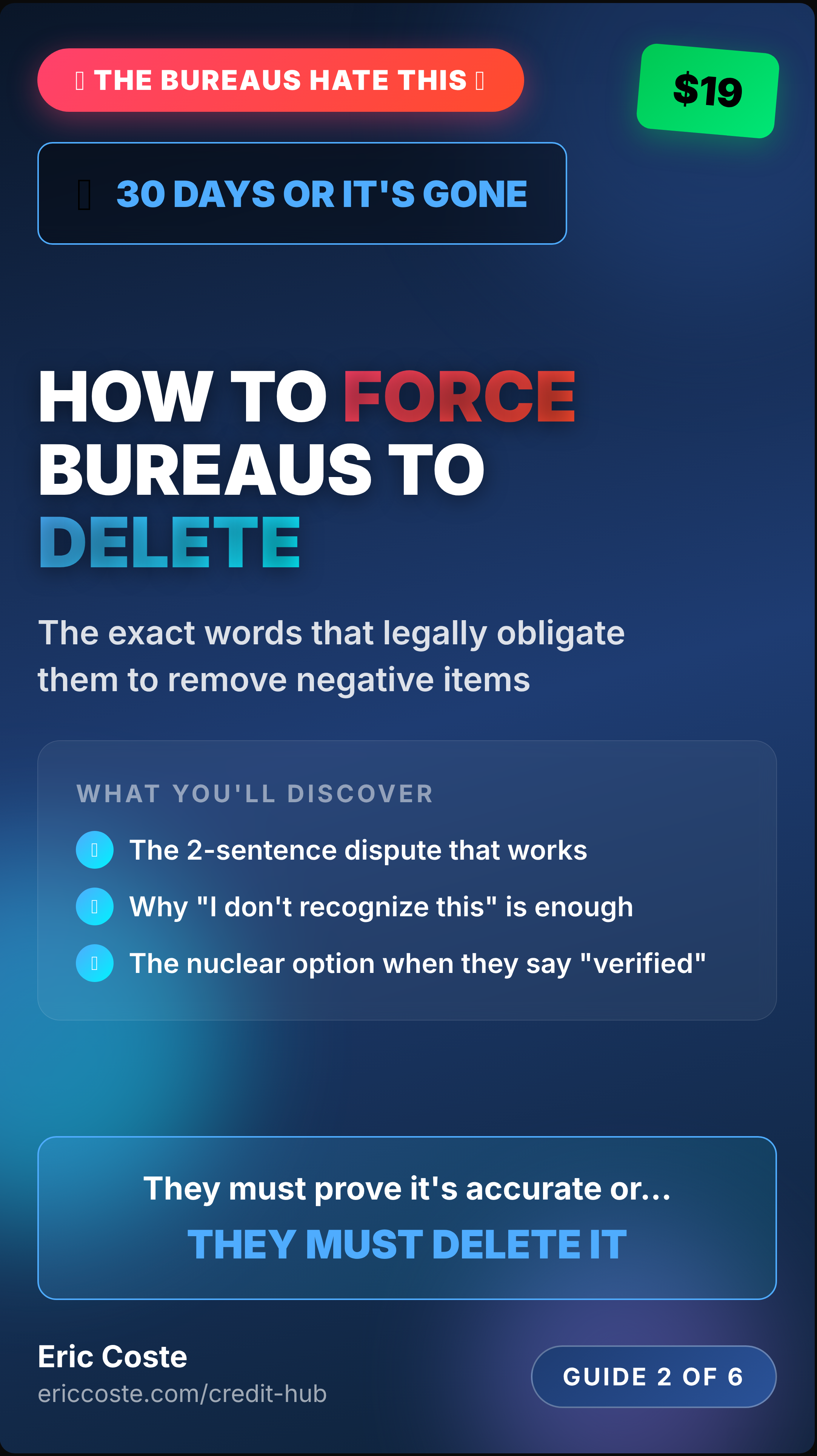 Force Bureaus to Delete - Credit Dispute Guide