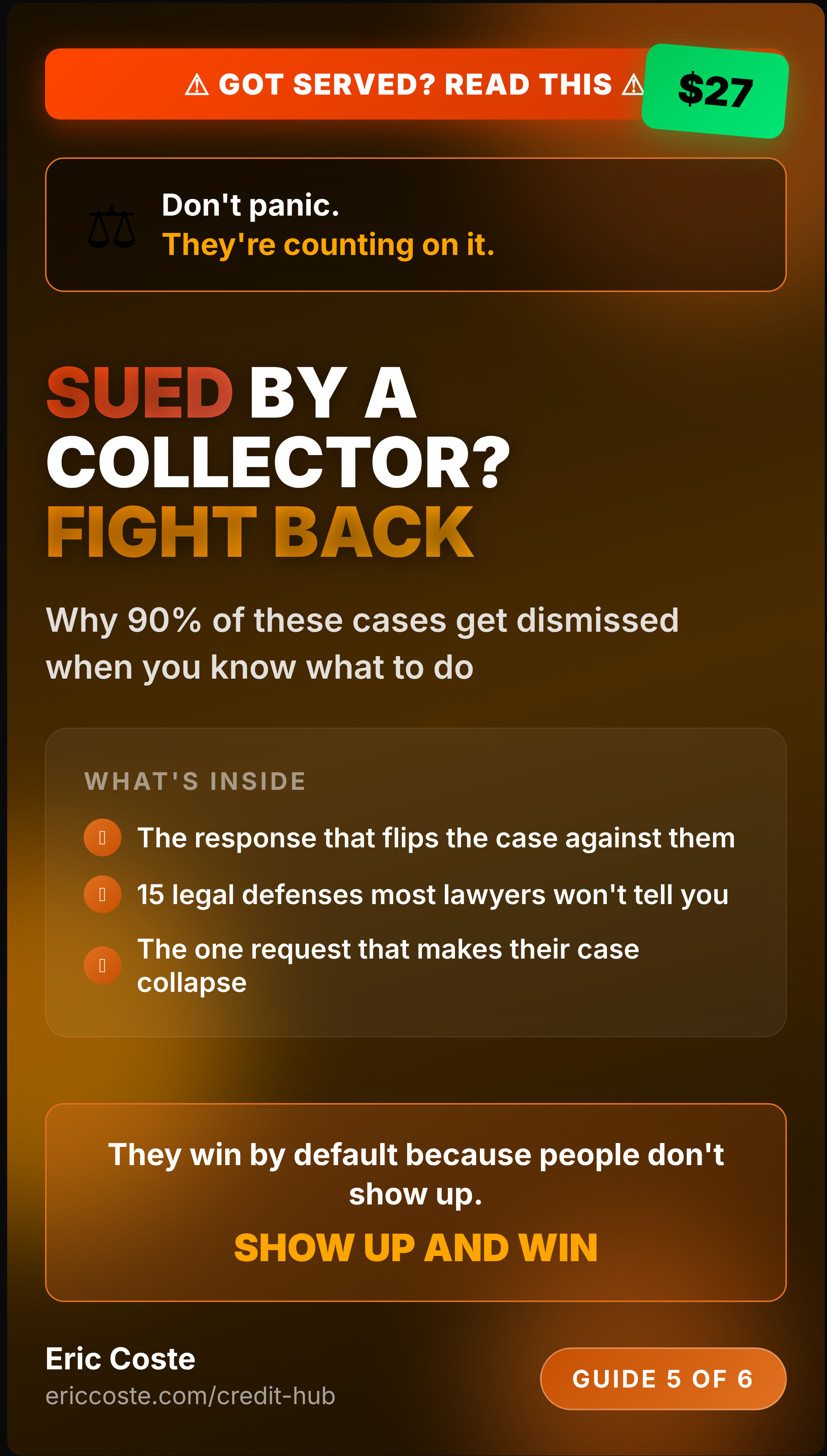 Fight Back When Sued by Debt Collector Guide